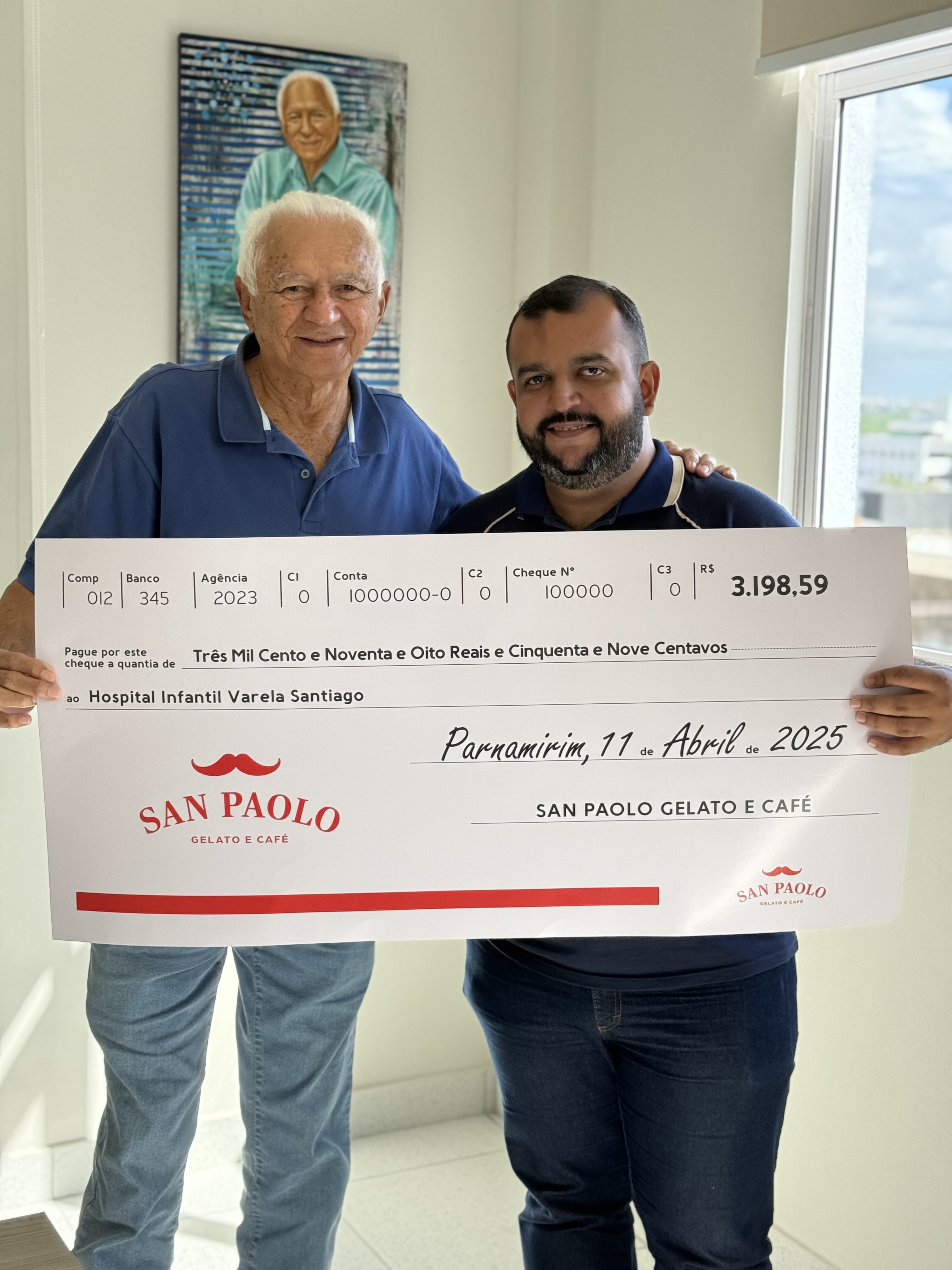 Hospital Infantil Varela Santiago recebe doação da San Paolo Gelato e Café